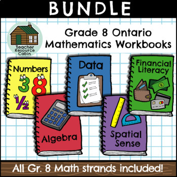 Preview of Grade 8 Ontario Math Workbooks (Full Year Bundle)