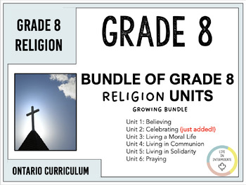 Preview of Grade 8 Ontario Religion - ALL UNIT Bundle