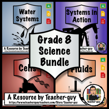 Preview of Grade 8 Ontario Science Bundle: Cells, Systems, Water, Fluids