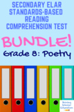 Grade 8 Prentice Hall Lit. Unit 4 Poetry Tests Bundle (17 total)