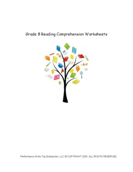 grade 8 reading comprehension worksheets by prep by pat tpt