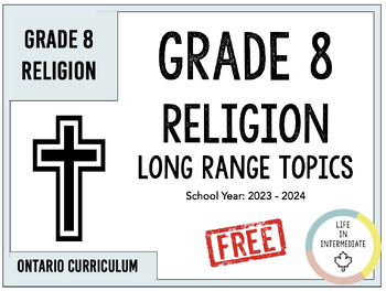 Preview of Grade 8 Ontario Religion - Quick Overview Long Range Topics