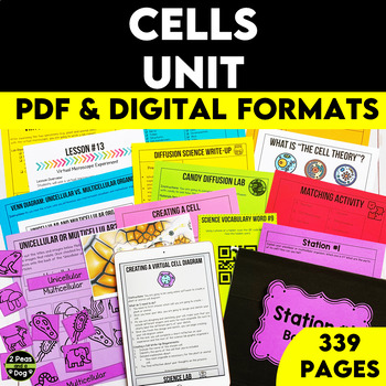 Preview of Grade 8 Science Cells Unit Ontario Curriculum