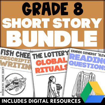Preview of Grade 8 Short Story Bundle - 8th Grade Literary Analysis Unit for Language Arts