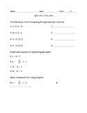 Grade 8 Slope, Graphing, and Standard Form Quiz