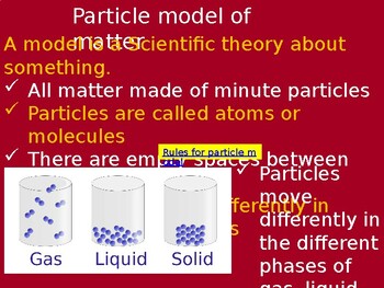 Preview of Grade 8 The particle model of matter in PowerPoint