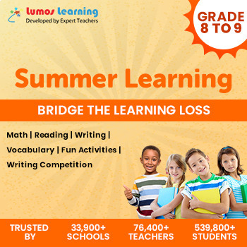 Preview of Grade 8 to 9 - Online Summer Learning Program, Worksheets Included