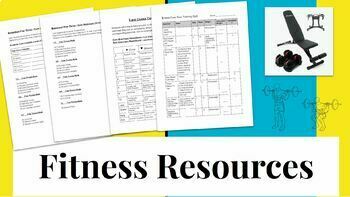 Preview of Grade 9 - 12 Fitness Workout / Activity Resources -- 4 Week Mini-Unit -- Ontario
