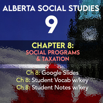 Preview of Grade 9 Alberta Social Studies Chapter 8: Social Programs & Taxation