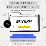 Grade 9 English Full Course Bundle / High School Literatur