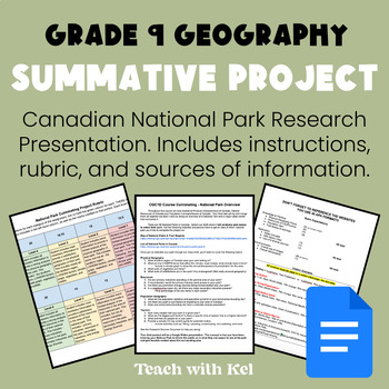 Preview of Grade 9 Geography Culminating Project - Grade 9 Geography Summative Project