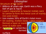 Grade 9 Lithosphere and components in PowerPoint