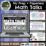 Grade 9 MTH1W MATH TALKS for Google Slides™