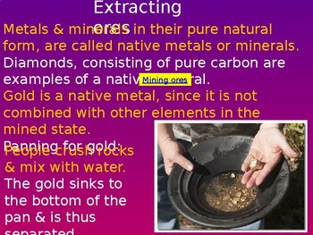 Preview of Grade 9 Mining of different elements in South Africa in PowerPoint.