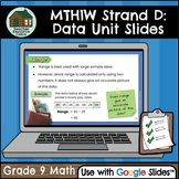 Grade 9 Ontario Math: Data Unit MTH1W Google Slides™