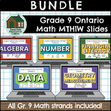 Grade 9 Ontario MATH: MTH1W Google Slides™ Bundle