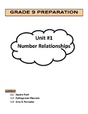Grade 9 Preparation - Unit #1 Number Relationships (Entire Unit)