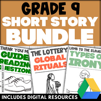 Preview of Grade 9 Short Story Bundle - 9th Grade Literary Analysis Unit for Language Arts