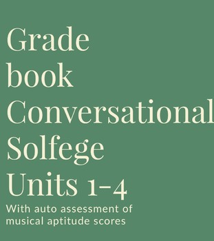 Preview of Grade Book for Use with Conversational Solfege Units 1-4