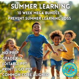 Grade K–2 Summer Learning Mega Bundle | 10-Week Reading, Writing & Math Program
