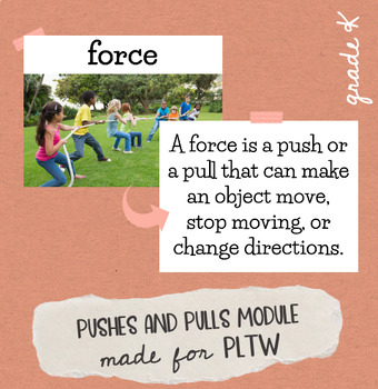 Preview of Grade K Pushes & Pulls Module