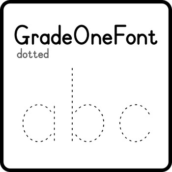 Preview of Grade One Font (Dotted)