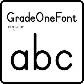 Preview of Grade One Font (Regular)