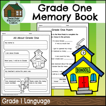 Preview of Grade One Memory Book