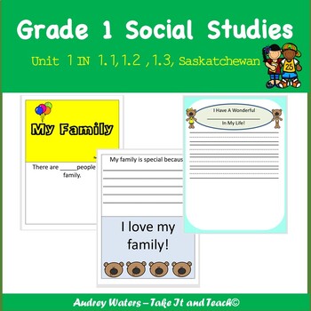 Preview of Grade One Social Studies Unit 1 Saskatchewan