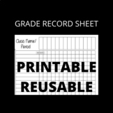 Grade Record Sheet