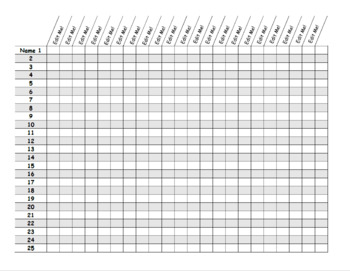 Grade Recording Sheet EDITABLE by Taylor Moreland | TpT