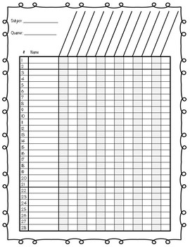 Grade Sheet by KidBits | TPT