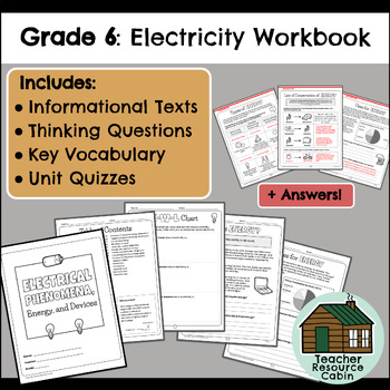 electricity workbook grade 6 ontario science by teacher resource cabin