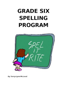 Preview of Grade Six Spelling Program