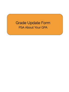 Preview of Grade Update Form