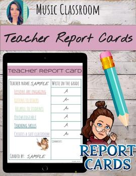Preview of Grade Your Teacher Report Card for Students for the End of the Year