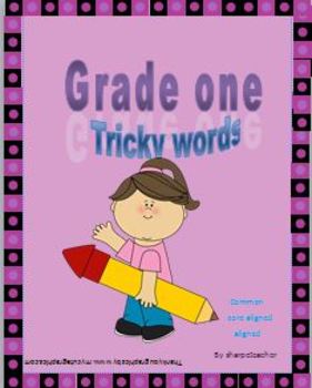 Preview of First Grade sight/tricky word packet, Common Core aligned