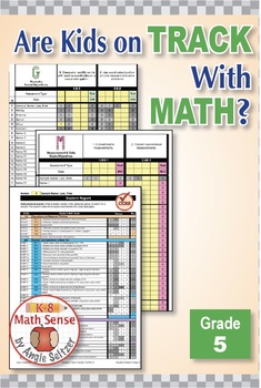 grade 5 common core math excel goal tracker spreadsheet with paper trail