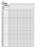 Gradebook Printable Template