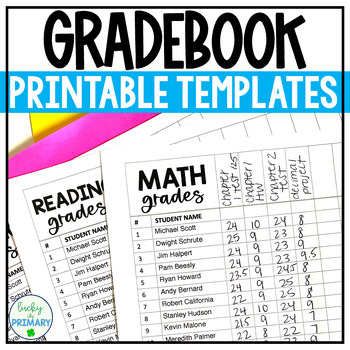 Preview of Gradebook Printable Template | Editable Autofill Grade Book & Class List