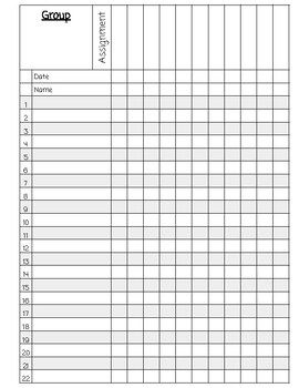 Gradebook Recording Page by Teaching in the Midwest | TPT