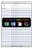 Gradebook Sheets | Attendance | Editable Templates | Excel, Google Sheets, Word