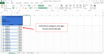 Preview of Gradebook Template