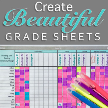 Preview of Gradebook Template: Editable and Printable