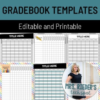 Preview of Gradebook Templates | 24 Editable Options