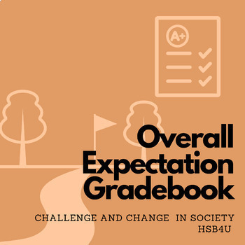 Preview of Gradebook for Ontario Course: Challenge and Change in Society - HSB4U