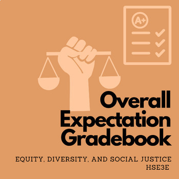 Preview of Gradebook for Ontario Course: Equity, Diversity, and Social Justice - HSE3E