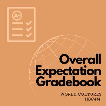 Preview of Gradebook for Ontario Course: World Cultures - HSC4M