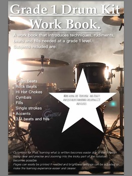 Preview of Graded Drum Kit Work Book. Grade 1