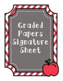 Graded Papers Signature Sheet